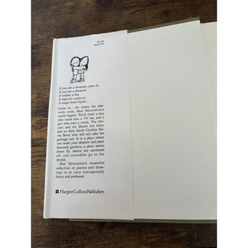 Where The Sidewalk Ends Shel Silverstein 1974 Harper and Row Early Edition‎ Hard